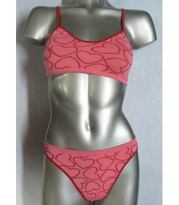 Conjunto top + tanga corazones Marie Claire